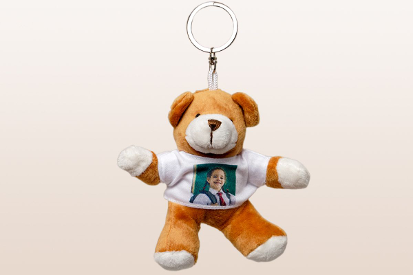 Teddy Bear Keyring with Photo